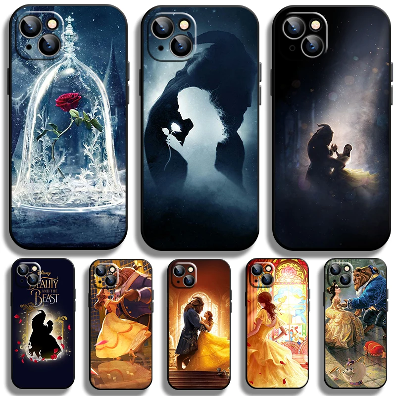 Disney Beauty and the Beast Purs pre Apple iPhone 15 14 Pro 13 12 max Mini 11 xs Max x xr 7 8 plus SE2020 TPU Black Phone Cover