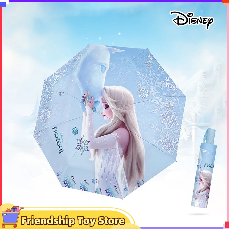 Disney Black Glue Automatický dáždnik Sun Rain Dual Používa 3 -násobné opaľovacie opaľovacie UV ochranu karikatúry Sunshade darček anime periférne