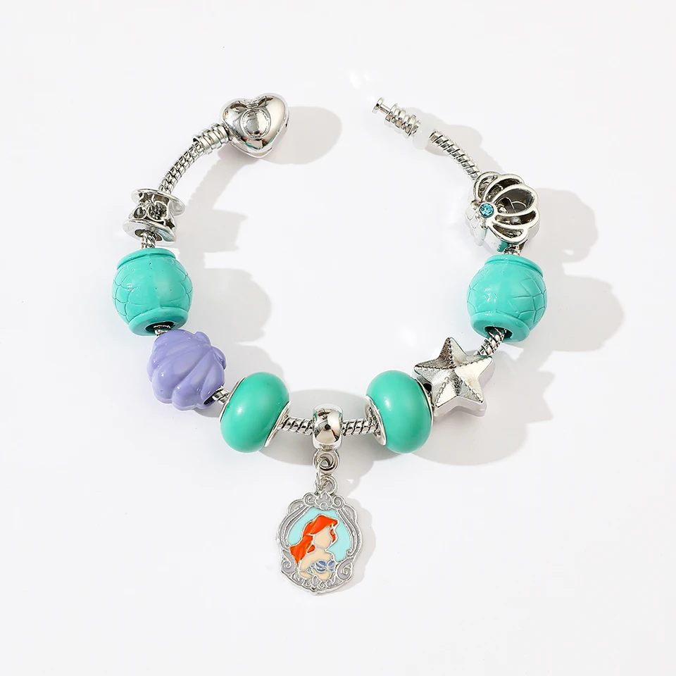 Disney Cartoon Anime Ariel Princess Náramok The Little Mermaid Bangle Vhodný pre ženy Dievčatá Darčeky šperkov