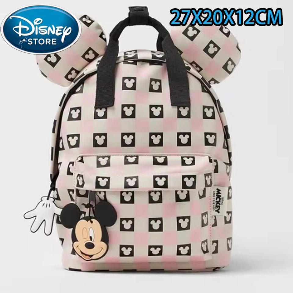 Disney Cartoon Backpack Dámska Mickey Mouse Donald Duck Pattry Študentská taška Veľká kapacita batoh dievčat ramená taška
