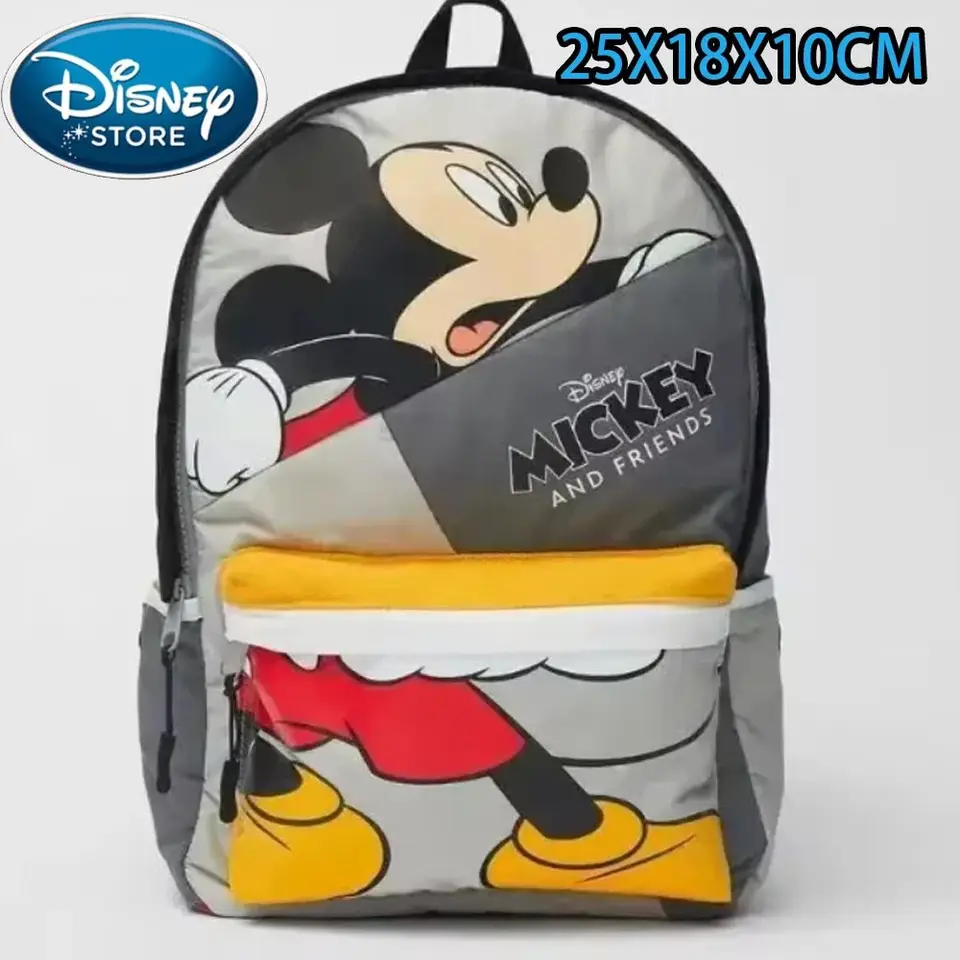Disney Cartoon Backpack Dámska Mickey Mouse Donald Duck Pattry Študentská taška Veľká kapacita batoh dievčat ramená taška