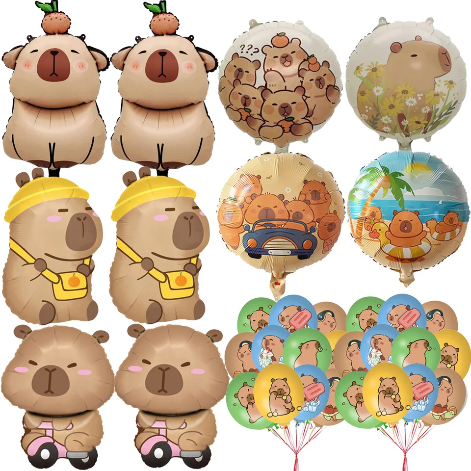 Disney Cartoon Capybara Balón set večierky Dodávky hliníkovej fólie Balón bábätko