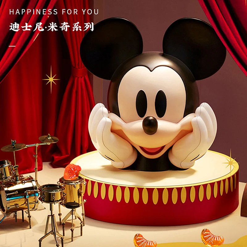 Disney Cartoon Mickey Mouse Piggy Bank Anime Candy Storage Tank PVC Akčné figúrky Zbierka Model Model socha bábiky Detské hračky Darček