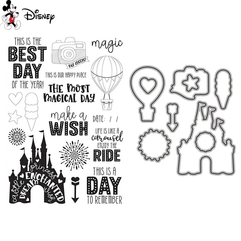 Disney Castle Clear známky a zomiera najkrajšie denné pečiatky pre DIY Scrapbooking Dekoratívna papierová karta výroby nových 2022