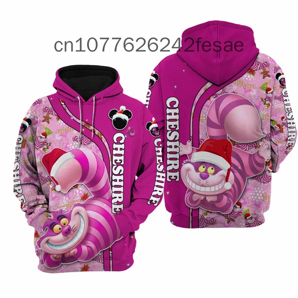 Disney Cheshire Cat Fashion Men's Spring 3D tlačená mikina Men a ženské špičkové ulica Príležitostná mikina