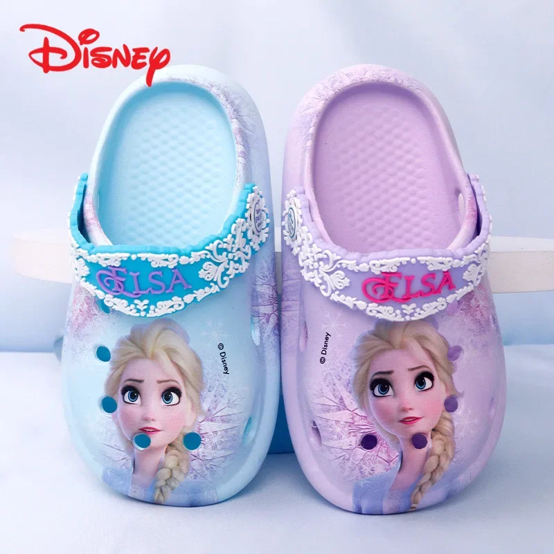 Disney Children's Flip Flops Girl Princezná elsa roztomilá eva ľahká nekĺzavá hustá výška mrazeného sandales elsa