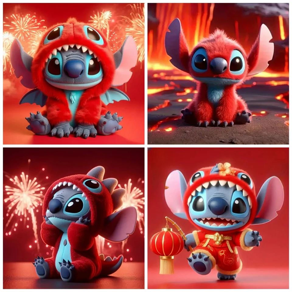 Disney Diamond Mosaic Plné usporiadanie karikatúry Stitch maľba s kamienkami ohňostroj