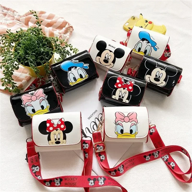 Disney Dámska taška pre deti detská taška Mickey Mouse Cartoon Pictures Picture Ramery Tašky roztomilé dievčenské taška na mincu kabelku módne anime darčeky