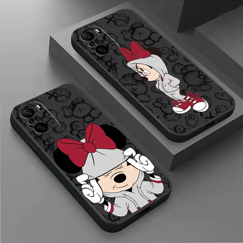 Disney Fashion Mickey Minnie Puzdro pre telefón Xiaomi Redmi Note 12 11S 11 11T 10S 9 9T 9S 8T Pro Plus 5G Čierna obálka