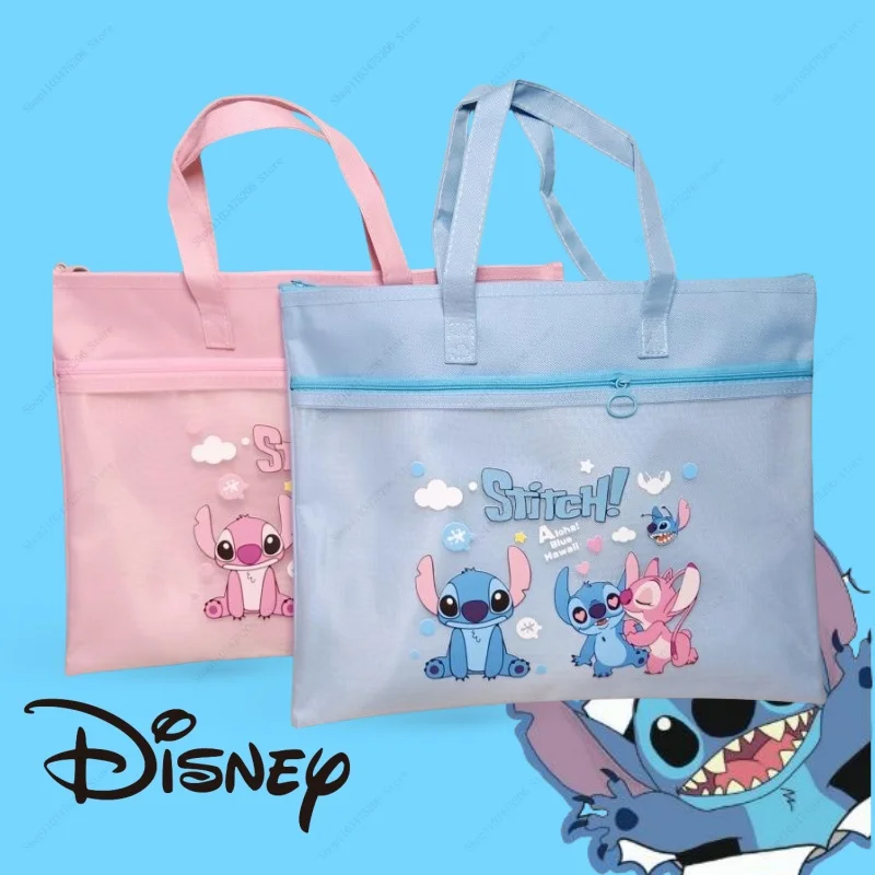 Disney File Bag Storage Bag Witerproof Stitch Oxford School Supplies Študent