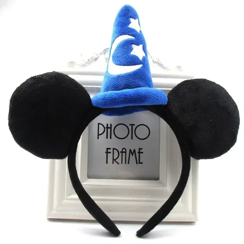 Disney Flitry Minnie Ears Headband pre dievčatá Kaderské doplnky Chic Embroidery Women Dot Bow Hairband Party Wear Wear