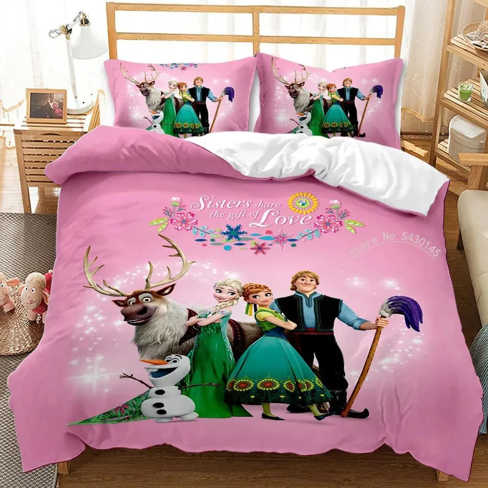 Disney Frozen Bedding Set Animovaná obliečka na obliečka na vankúš Karika