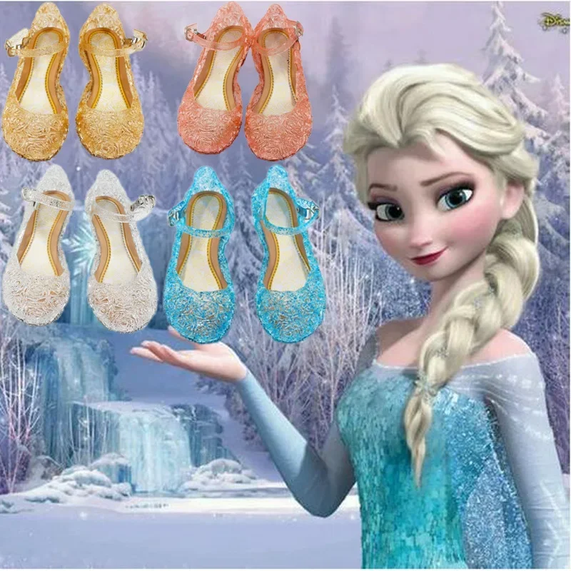 Disney Frozen Elsa Crystal topánky Popolušky dievčat princeznej topánky deti letné sandále