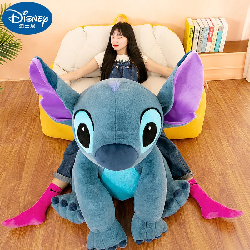 Disney Giant Veľkosť Lilo a steh plyšový plyšový bábika karikatúra Kawaii Animal Parel Sleeping Vankúš Softmaterial Hray pre deti darček