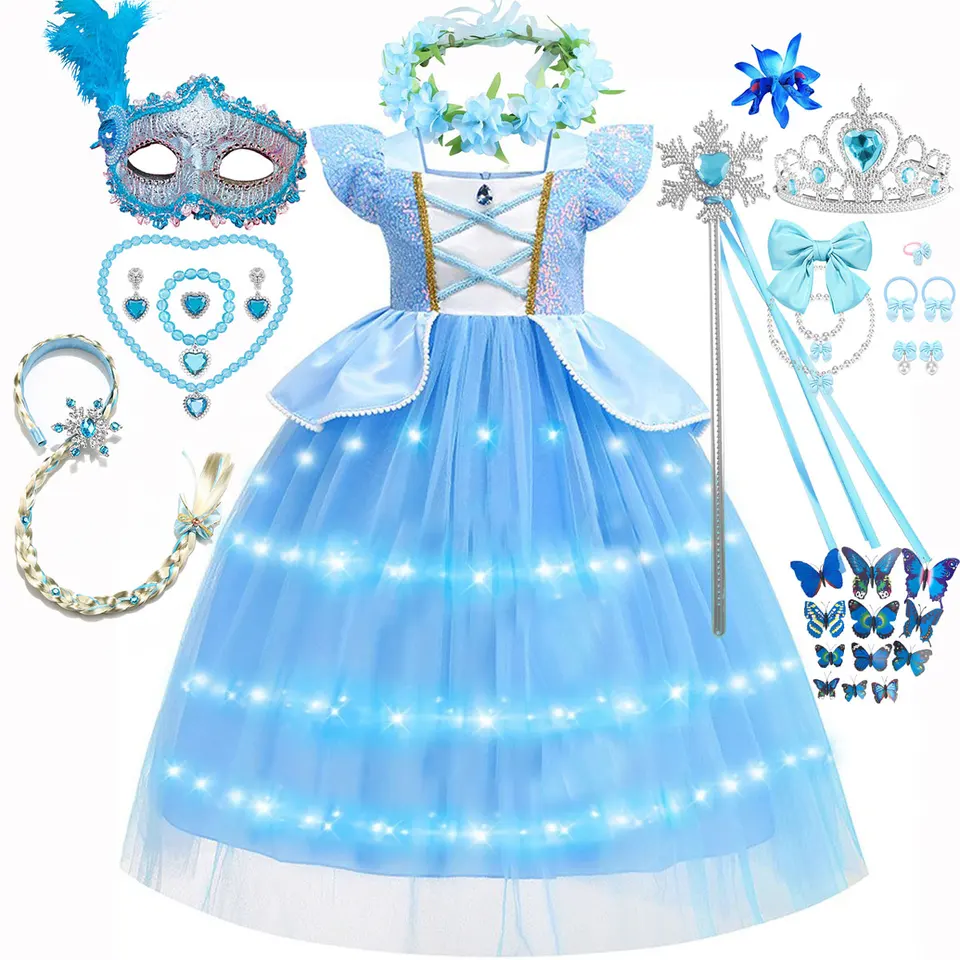Disney Halloween kostým princezná Popoluška modrá guľa