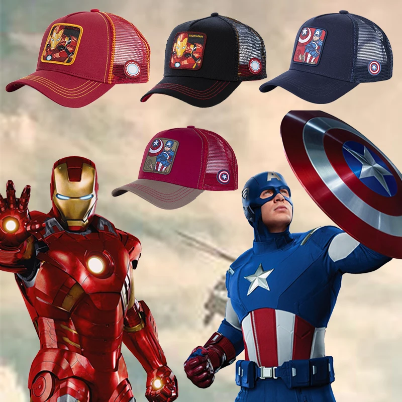 Disney Infinity War Baseball Caps Man Captain America Iron Man Unisex Hat Women Visory Nastaviteľné Avengers Vrchol Cap Girls Girds Darček