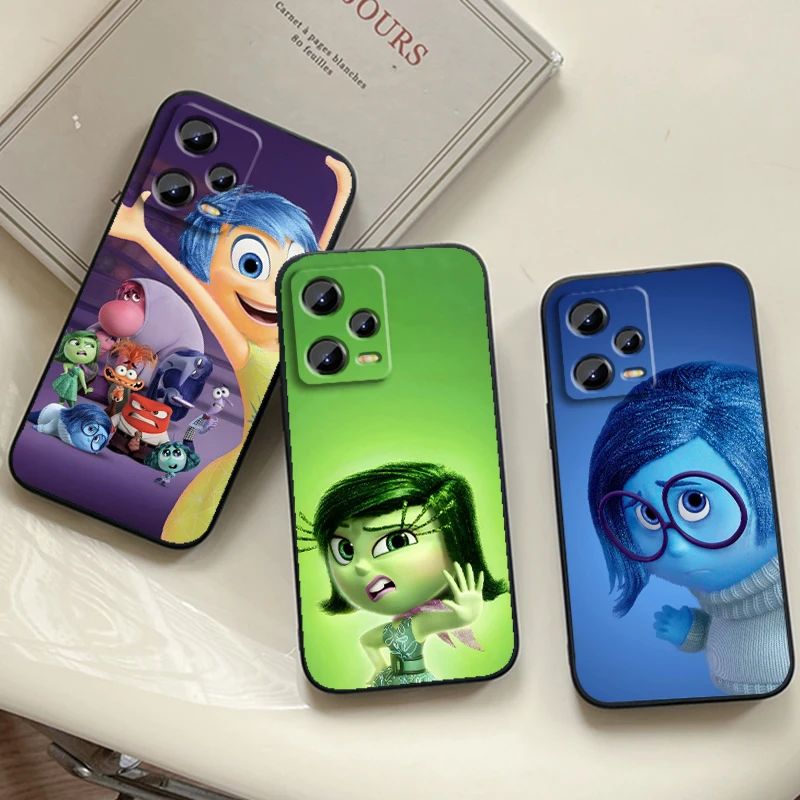 Disney Inside Out 2 Joy roztomilý pre Xiaomi Redmi Note 13 12R 12S Turbo 11 11T 11S 10S Pro Plus 5G Čierny kryt telefónu telefón