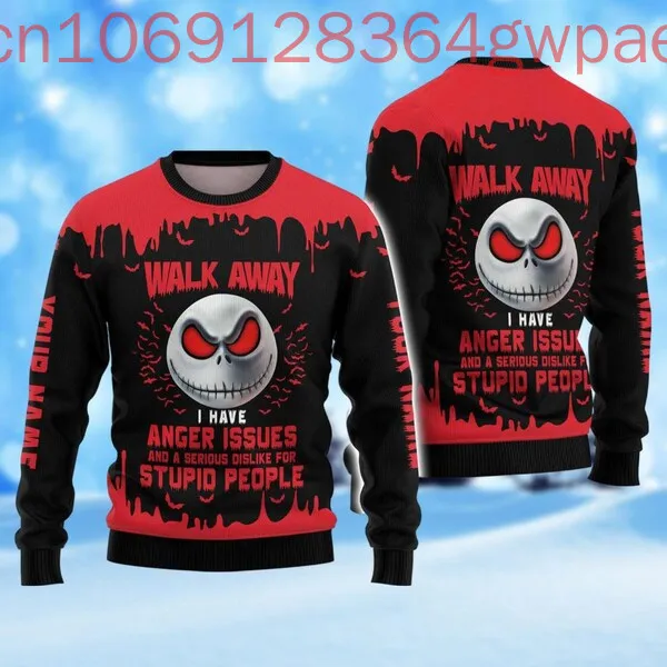 Disney Jack Skallington Ugly Men Sweater Nočná mora pred vianočným svetrom Jack a Sally Ugly Magic Kingdom Holiday Swoation