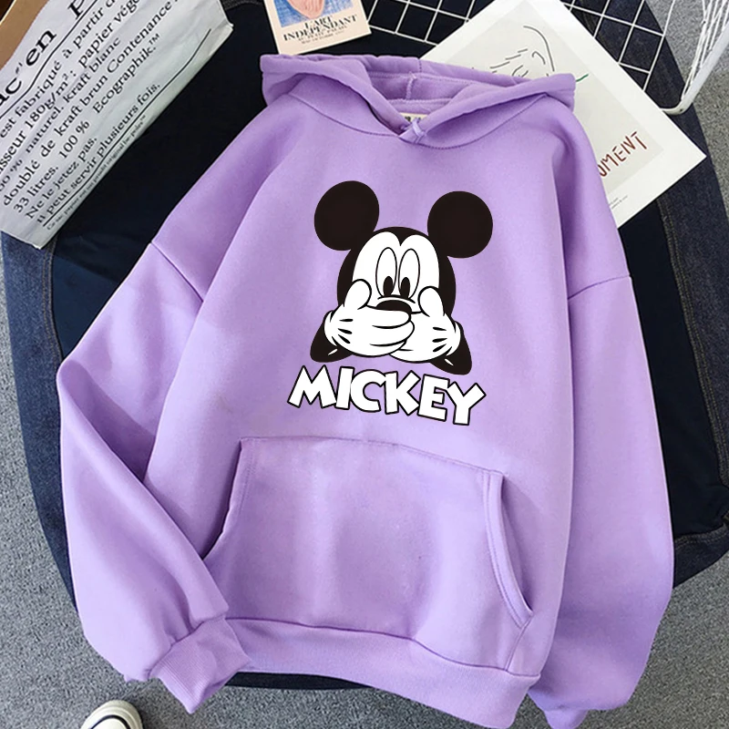 Disney Kawaii 90. roky Cartoon Minnie Dámska mikina Mickey Mouse Dámska kapucňa Pár Športové tričko Harajuku Street Príležitostné oblečenie