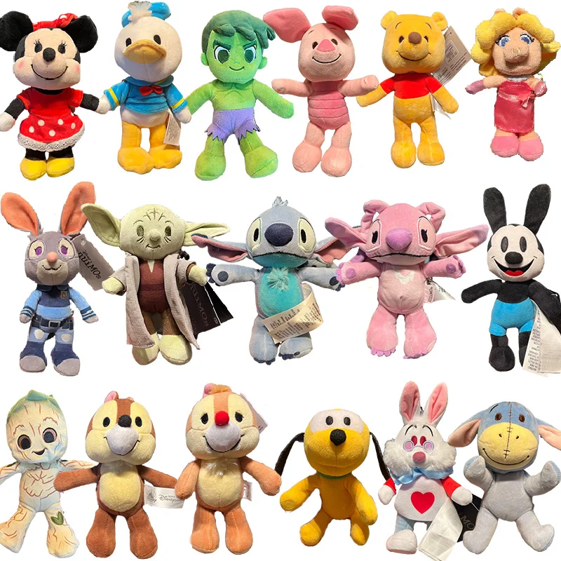 Disney Land Nuimos Skeleton Body Styleble Plush Doll Winnie Stitch Elsa Dress Up Doll Princess Minnie Juda Stitch plyšová hračka
