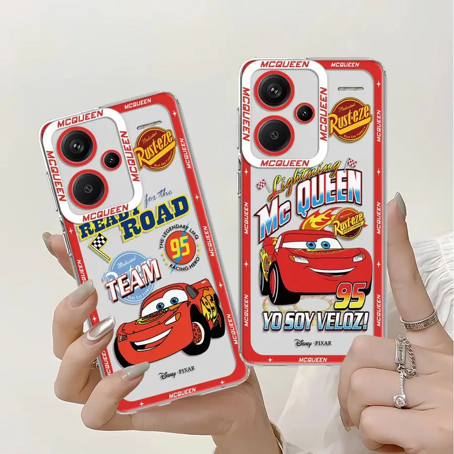 Disney Lightning McQueen Telefón pre puzdro pre Xiaomi Mi 11 Lite 11T Pro Poco X3 Pro X3NFC Redmi 9a 10a 10c 12c 13C 13C Číry mäkký kryt