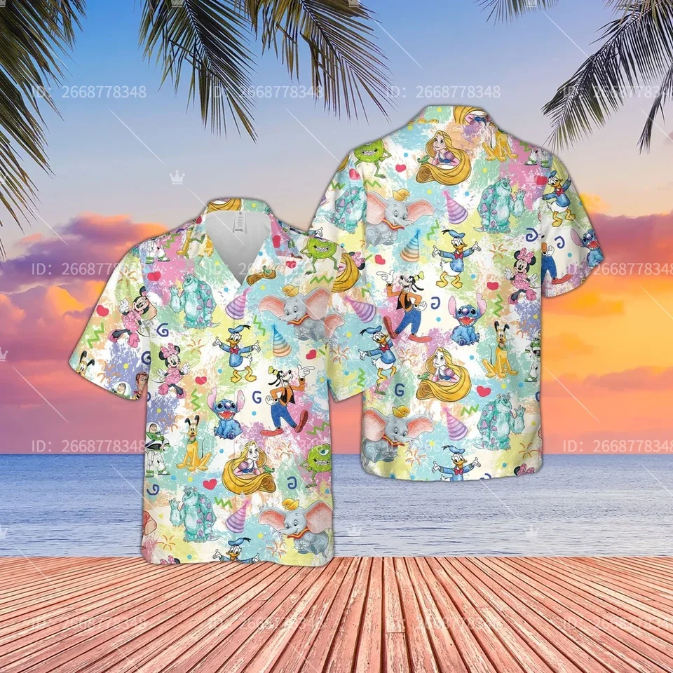 Disney Lilo a steh havajský výlet na výlet havajskej košele Hawaiian Prázdniny Hawaiian košeľa Men Dámske topy