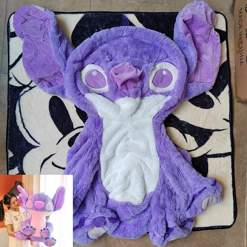 Disney Lilo a Stitch Plush Toys Pixar Purple Anime Big Stich Kawaii Doll Dollw Vankúš polotovary kožené puzdro Darček pre deti