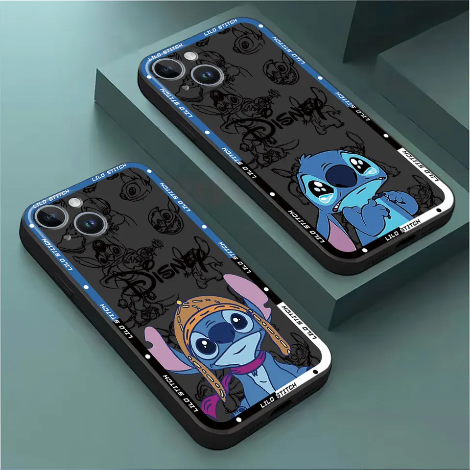 Disney Lilo & Stitch Angel Case pre Samsung Galaxy S10E Note 20 Ultra S10 Plus S7 Edge Note 10 Plus 8 9 S8 S9 Black Soft Cover