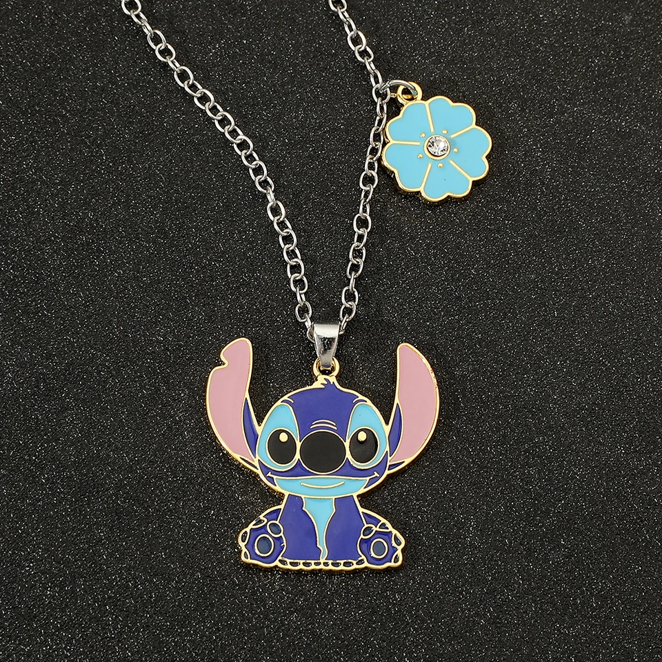 Disney Lilo & Stitch náhrdelník Kawaii anime figúrka Stitch Prívesok Náhrdelník Dievčatá narodeninové oslavy Šperky doplnky