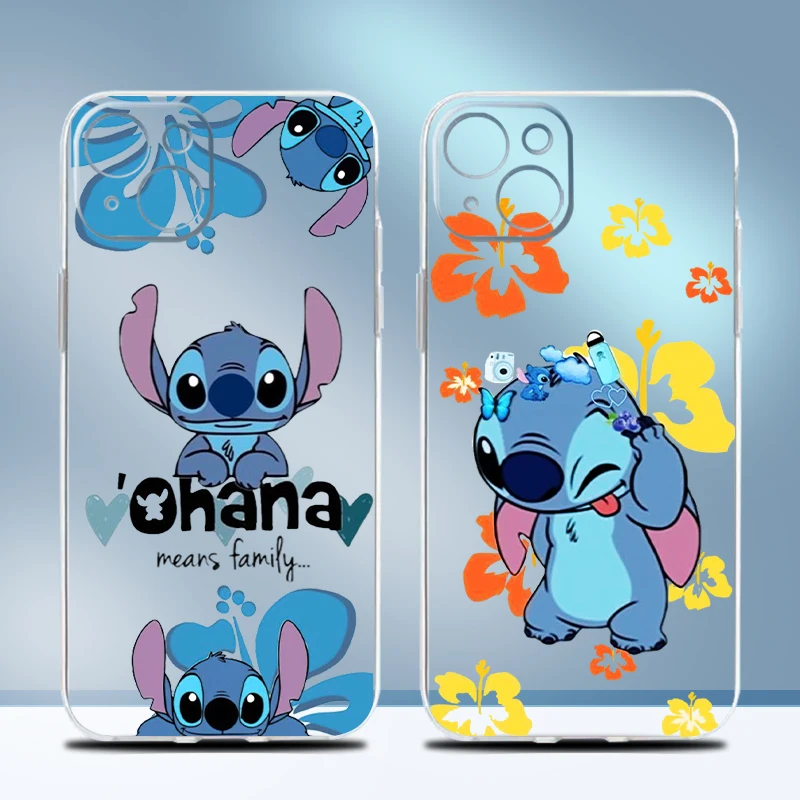 Disney Lilo Stitch Bady Telefón pre iPhone 15 14 13 12 11 Pro Max Mini SE2 6 6S 7 8 Plus Carcasa Liquid Silikone Back Funda