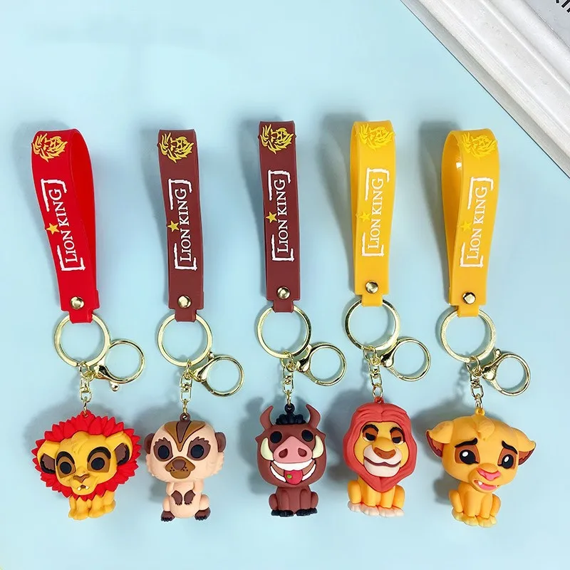 Disney Lion King Keychains Simba Pumbaa Timon Keyring Car Key Ring Phone Kandidá Kandid