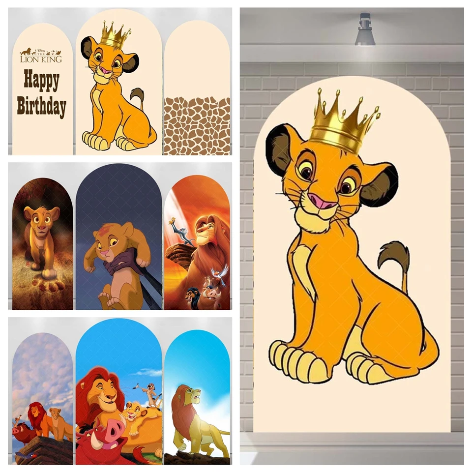 Disney Lion King Simba Arch Photo Pozadie Prispôsobené detské narodeninové oslavy Novonarodené detské sprcha Dekorácie Fotografie rekvizity