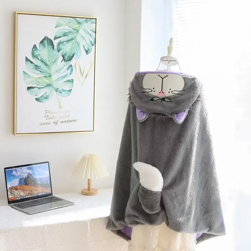 Disney Lucifer Cat Cute Anime Periférny klimatizovaný prikrývka s kapucňou klimatizovaná miestnosť