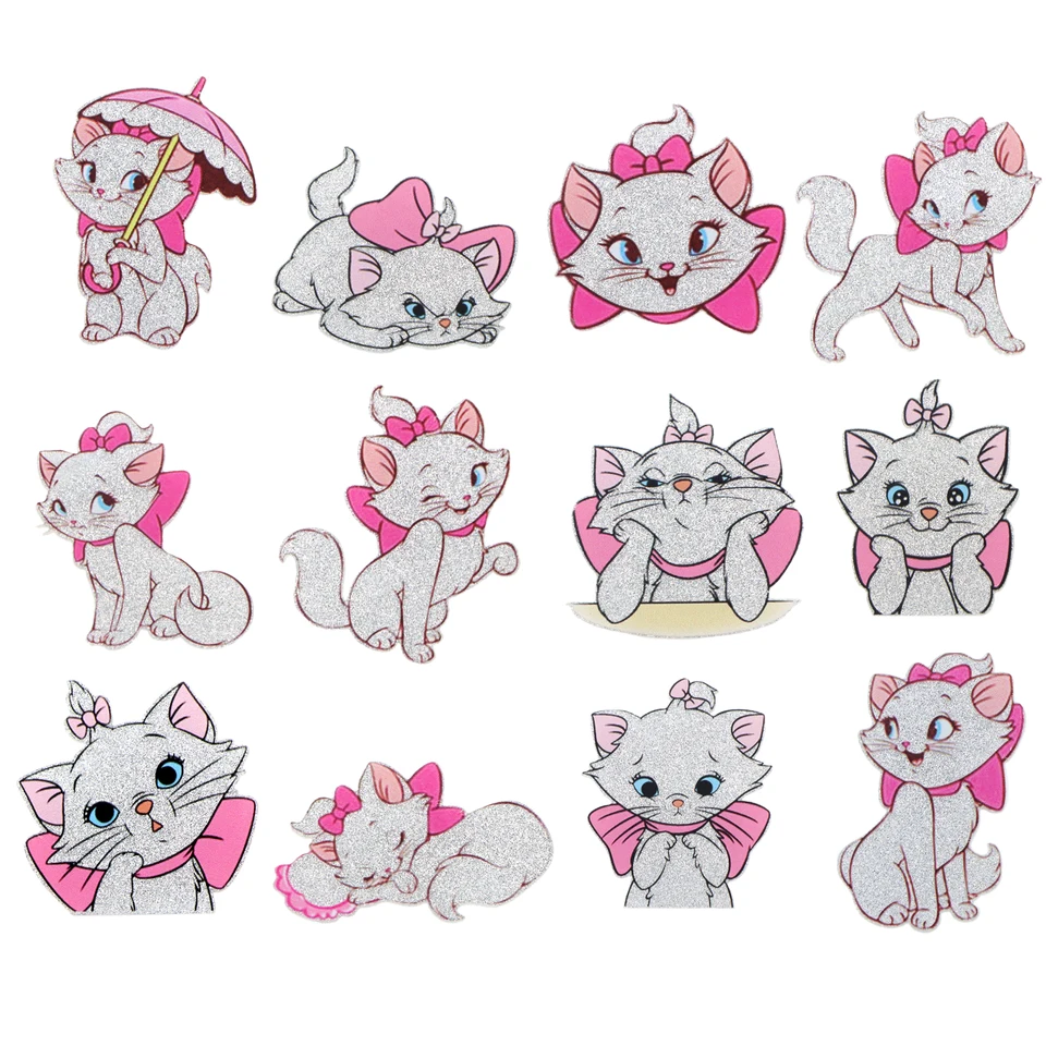 Disney Marie Cat 5pcs/Lot Planar Resin Flatback Craft Supplies Cabochon Scrapbook DIY Hair Material Acryl.
