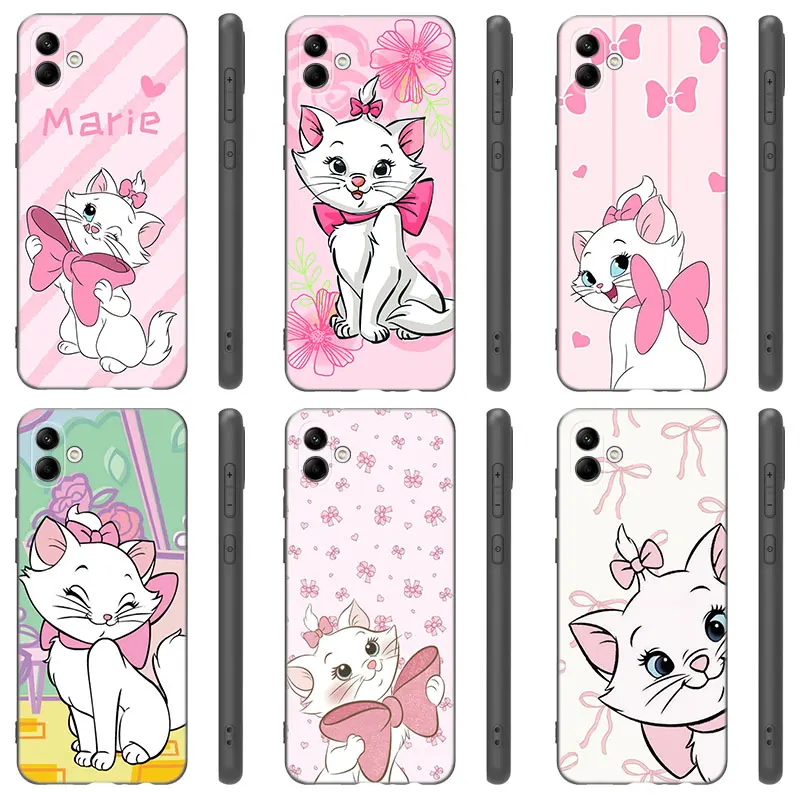 Disney Marie Cat Black Pase pre Samsung Galaxy A01 A03 Core A04 A10 E A02 A05 A20 A21 A30 A50 S A6 A8 Plus A7 A7 2018
