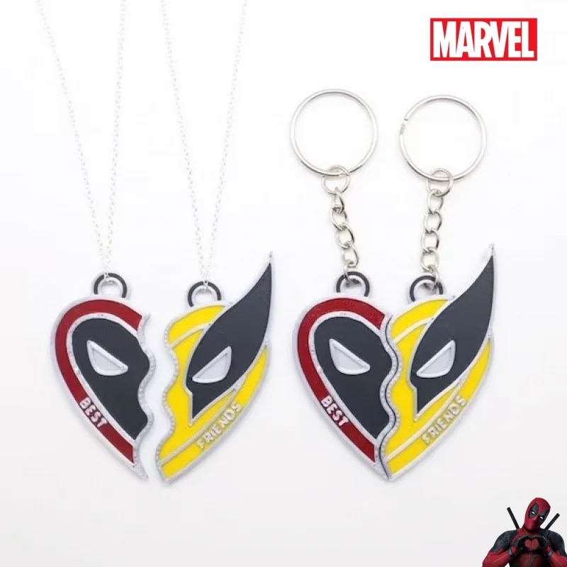 Disney Marvel Deadpool Keychain Spider-Man Iron Man Black Panther Wolverine Najlepší priatelia Keyring batoh