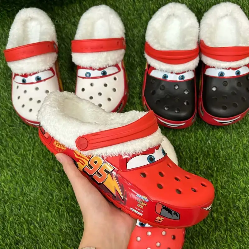 Disney McQueens Pixar Cartoon Pevné vodotesné klinčeky diery sandále Outdoor Sandále Príležitostné priedušné eva dospelé topánky darček