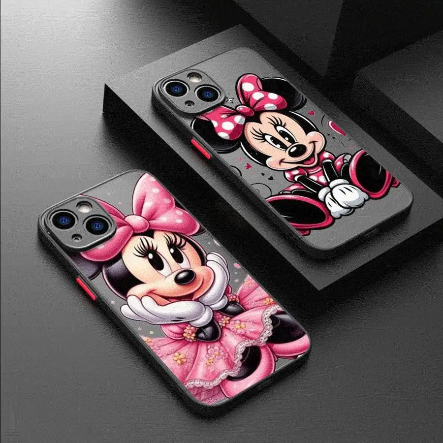 Disney Mickey Minnie Lovely Case pre Apple iPhone 16 15 11 14 13 12 Pro 7 xr x xs max 8 plus 6 6s SE 2022 Matte Phone Funda