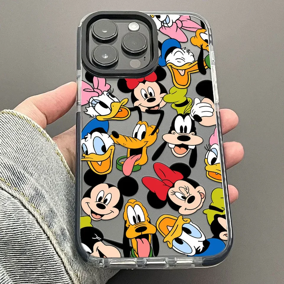Disney Mickey Minnie Mouse Donald Duck Happy Strap Telefón pre iPhone 16 14 12 11 15 15 Pro Max xr xs max 7 8 plus mini obálka
