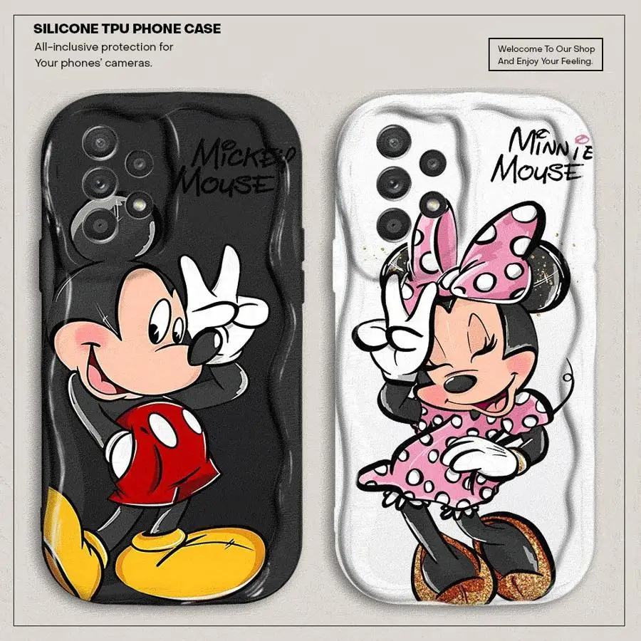 Disney Mickey Minnie Mouse Puzder pre puzdro pre Samsung Galaxy A23 A25 A21S A24 4G A32 A34 A35 A51 A52 A52S A54 A55 A72 A72 A73 5G Cover Cover