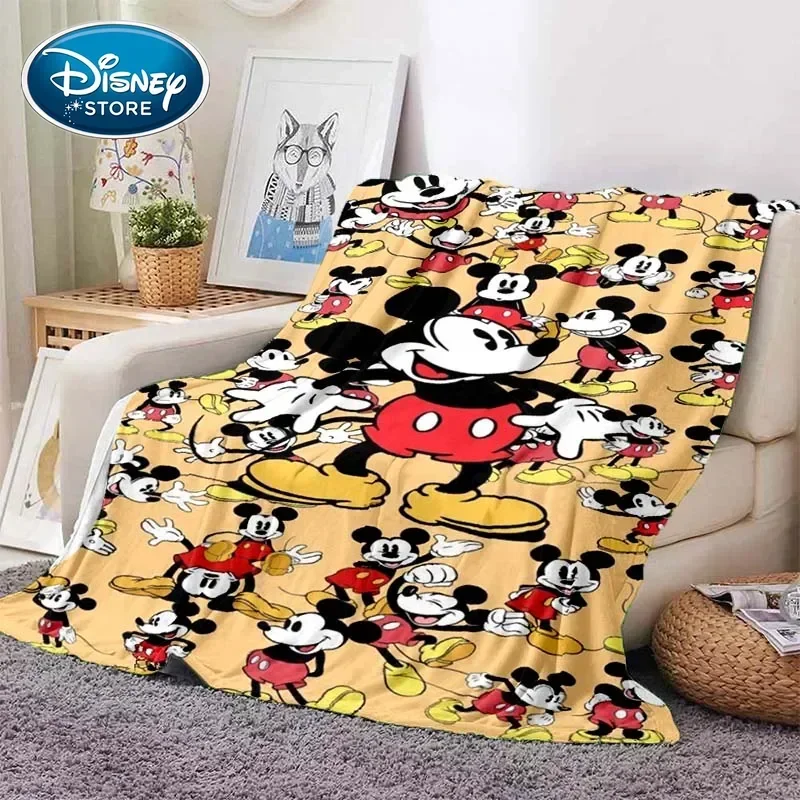 Disney Mickey Minnie Pattern Hrot prikrývka ľahká váha prikrývka pre obývaciu izbu spálňa detská izba Teplá prikrývka vianočný darček