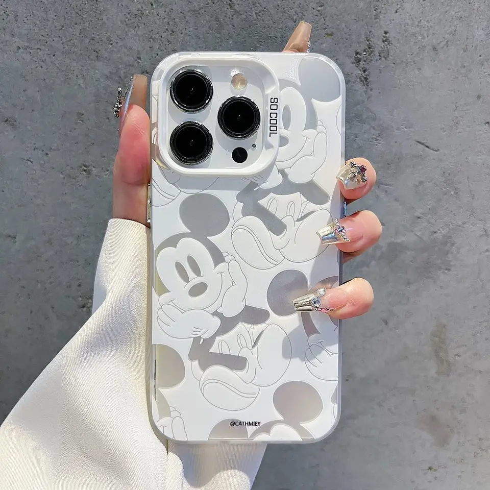 Disney Mickey Mouse Celú obrazovku Krásny kreslený telefón pre iPhone 16 15 14 14 13 12 11 Pro Max xr xs x 7 8plus 13 12 Mini kryt