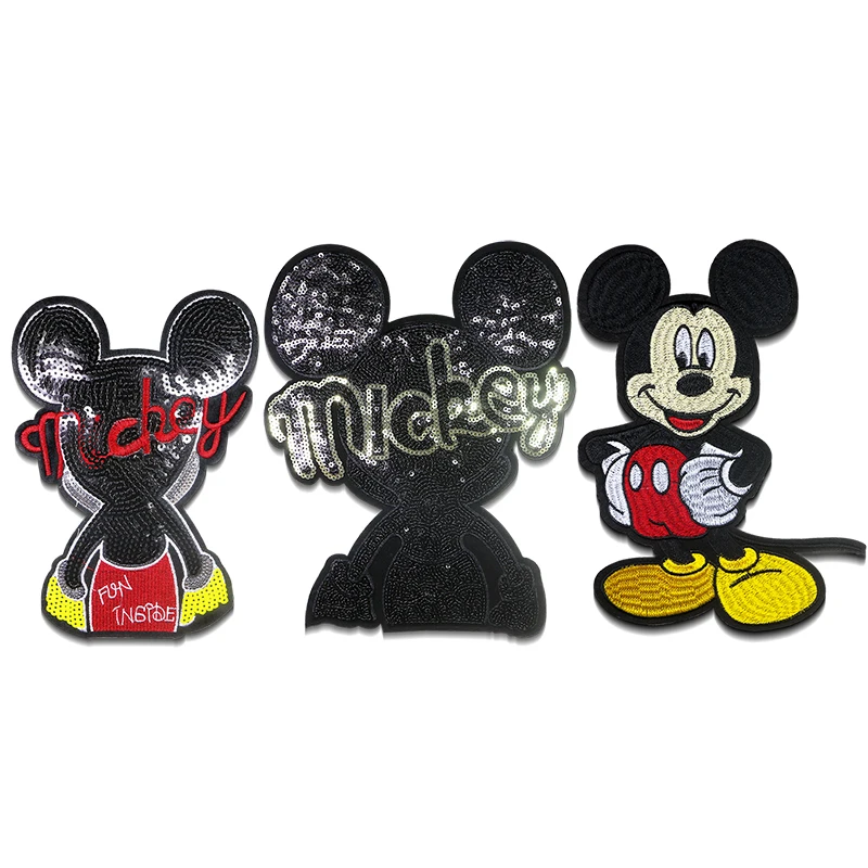Disney Mickey Mouse Leskiny Icon Winkroidery Applitry Patches na oblečenie šiť náplasť na nálepkách