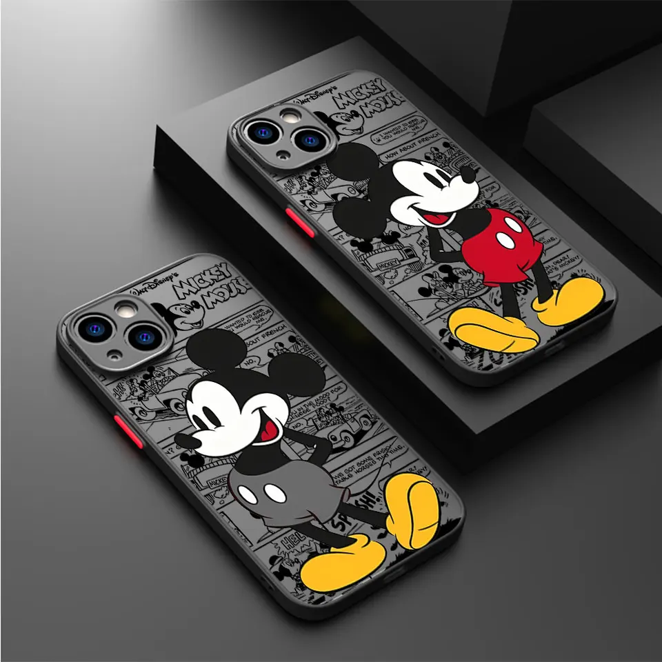 Disney Mickey Mouse Pase pre Apple iPhone 15 16 Pro Max 13 14 Plus 12 11 Pro Plus Matte