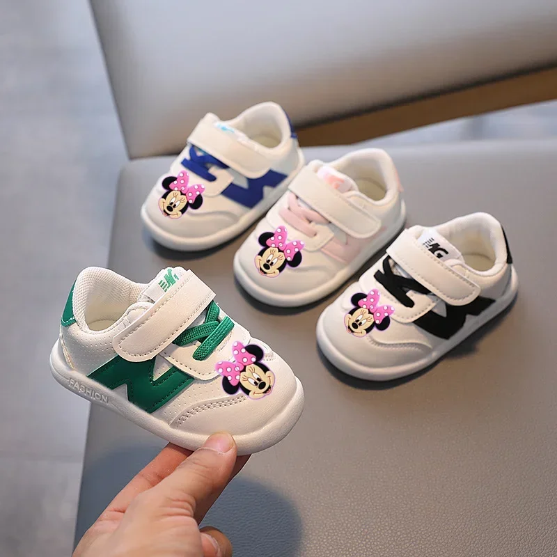 Disney Mickey Mouse Spring Autumn New Boys Girls Girls Toddler topánky mäkké spodné topánky detské topánky Neklipové detské tenisky