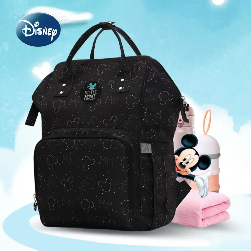 Disney Mickey Originálny nový plienkový taška batoh luxusnej značky detská taška veľká kapacita Multifunkčná karikatúra detská plienka vrecka