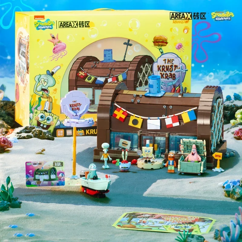 Disney Miniso Spongebob Squarepants Krusty Krab Building Building Blocks Cafeter Scene Brick Detský vianočný darček