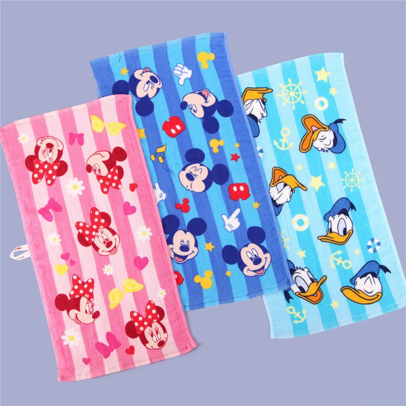 Disney Minnie Mickey Mouse uterák karikatúra Donald Duck Boud Girl Kid Detská ma mäkká voda, ktorá absorbuje rýchle uterák na tvár 25x50 cm