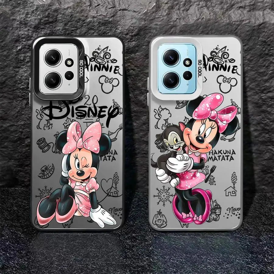 Disney Minnie Mouse Girl Case pre Xiaomi Redmi Poznámka 13 PRO 5G 12 11 10 12S 11S 10S 14C 13C 12C Funda Farbed Silver Phone Cover