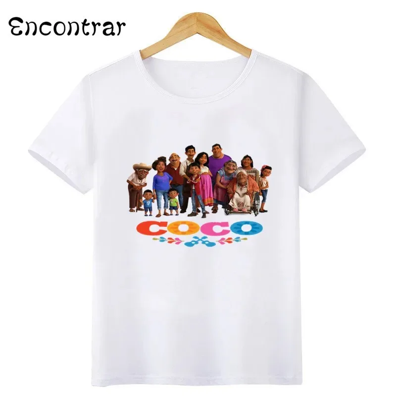 Disney Movie Coco Print Cartoon Kids Tričko módne dievčatá oblečenie chlapcov s krátkym rukávom tričko Detské oblečenie, HKP5803
